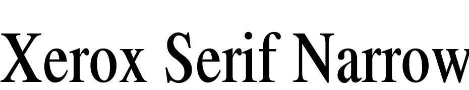 Xerox Serif Narrow Scarica Caratteri Gratis